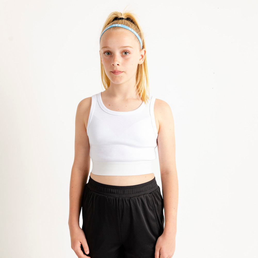 Annie Jnr Racer Top-White