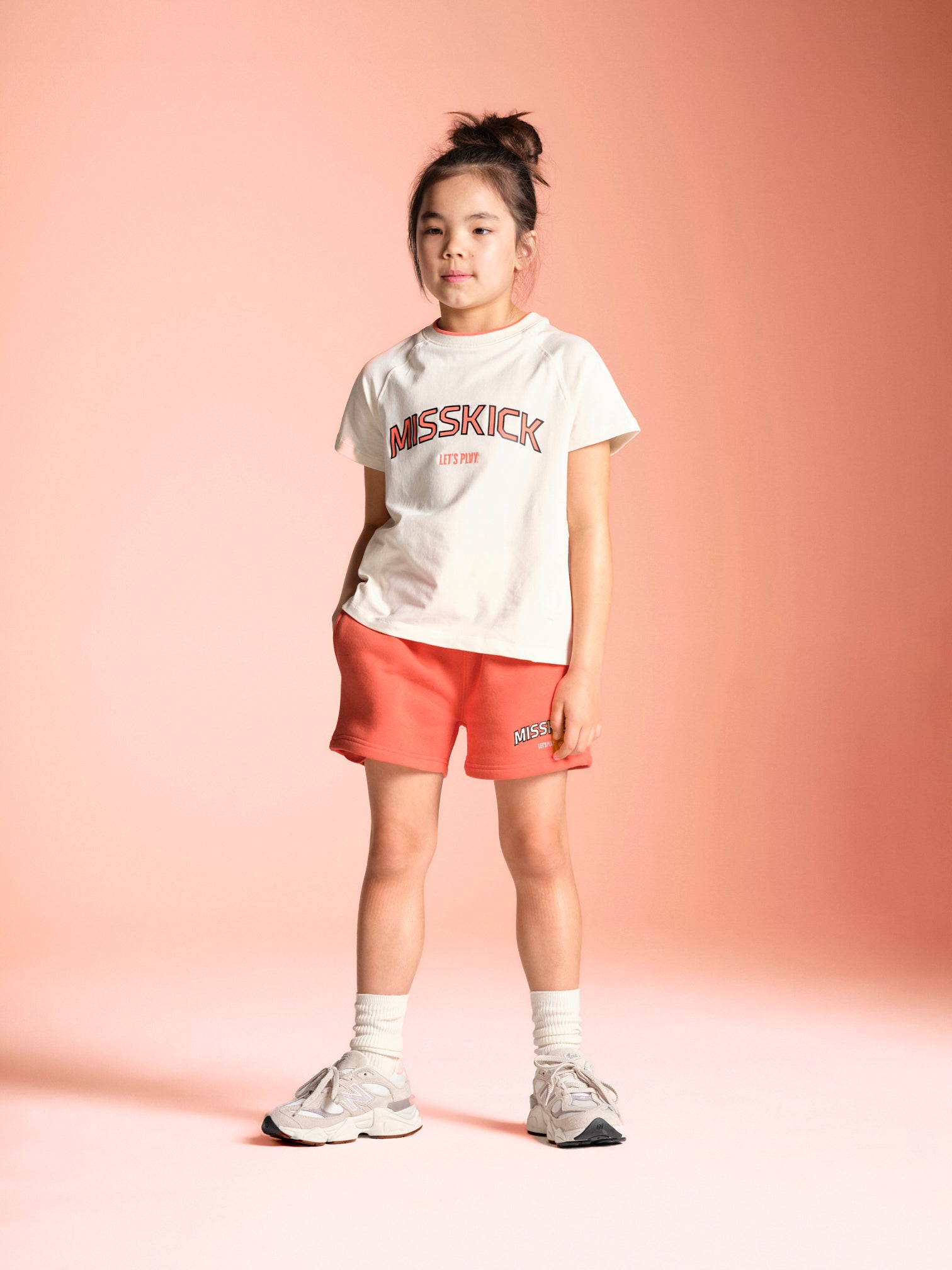 Courtney T-Shirt - Off White/Coral