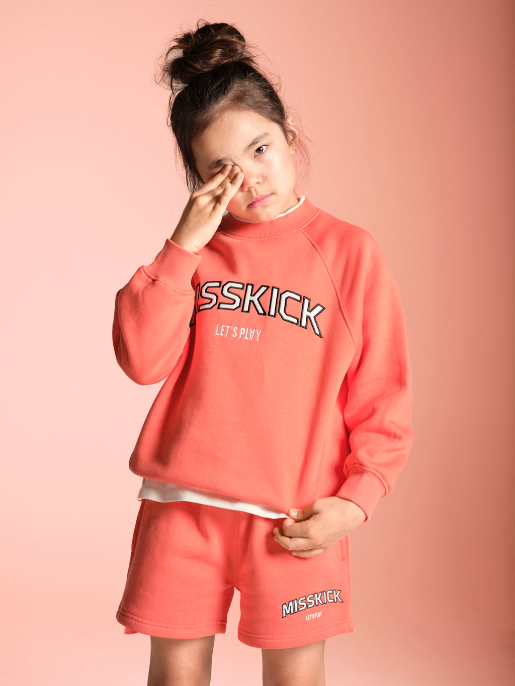 Lily Sweatshirt - Coral/Off White