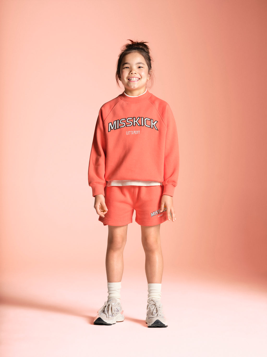 Lily Sweatshirt - Coral/Off White