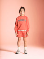 Lily Sweatshirt - Coral/Off White