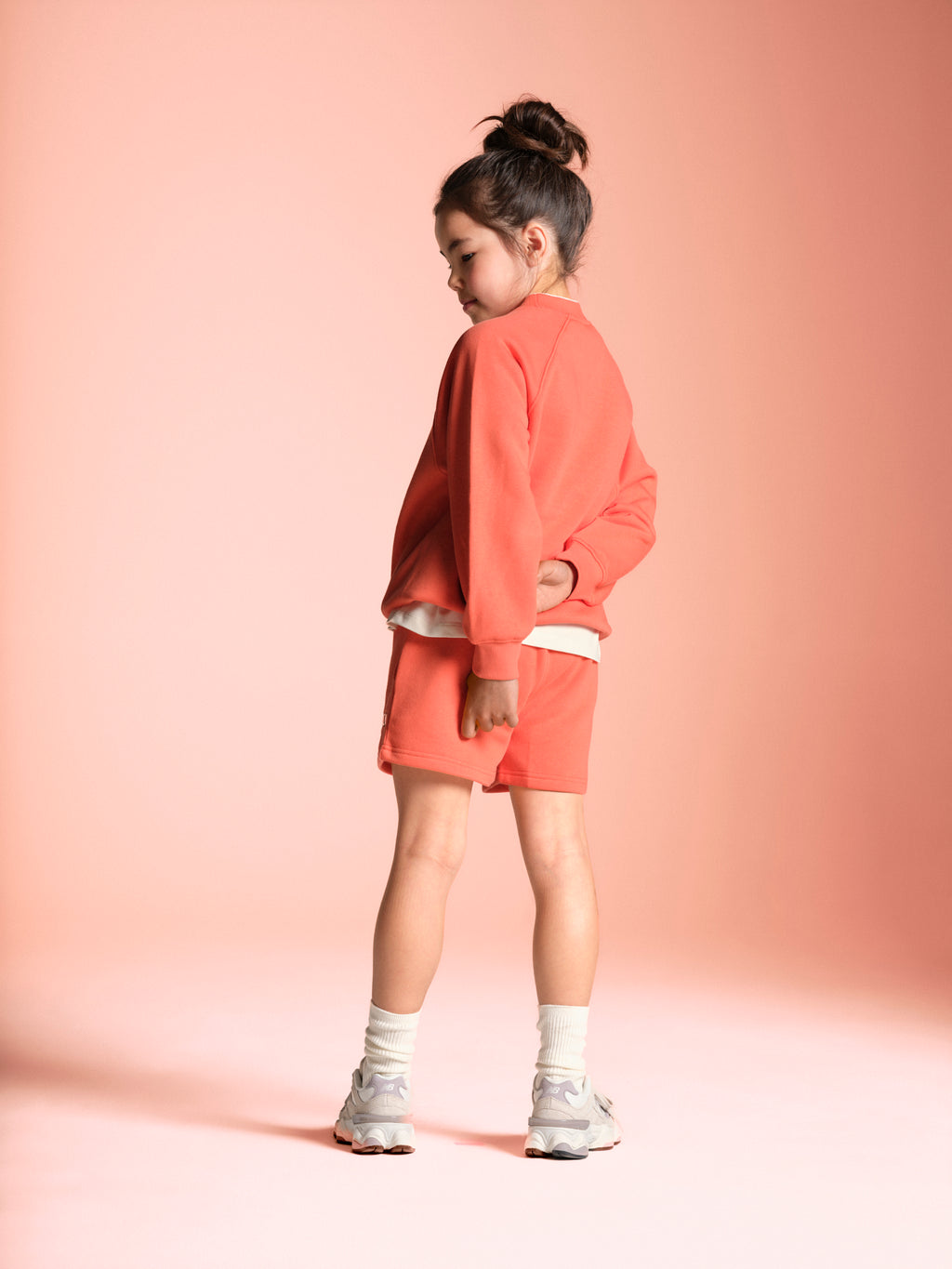Lily Sweatshirt - Coral/Off White