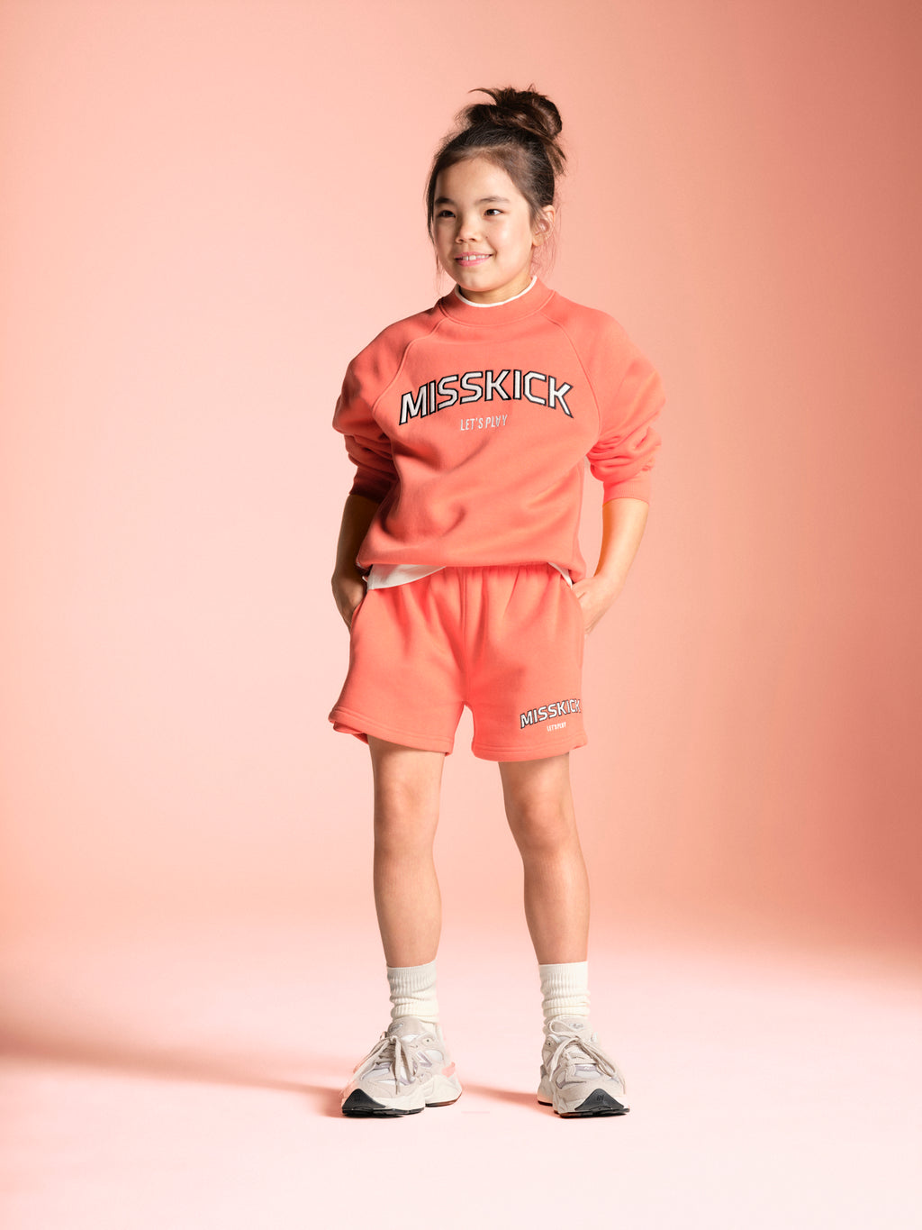 Lily Sweatshirt - Coral/Off White