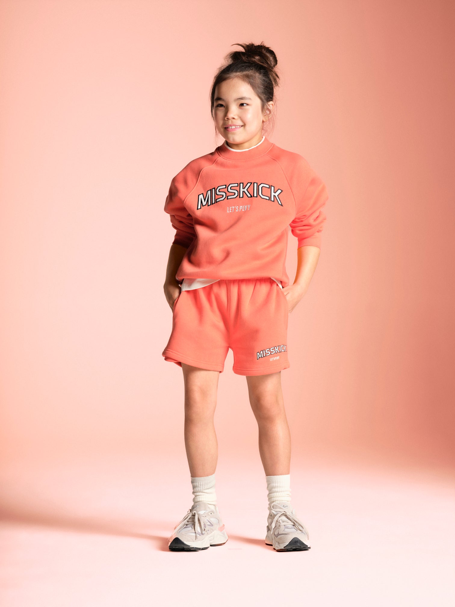 Lily Sweatshirt - Coral/Off White