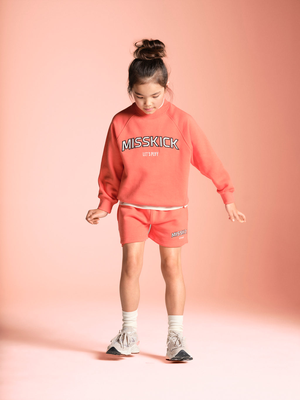 Lily Sweatshirt - Coral/Off White
