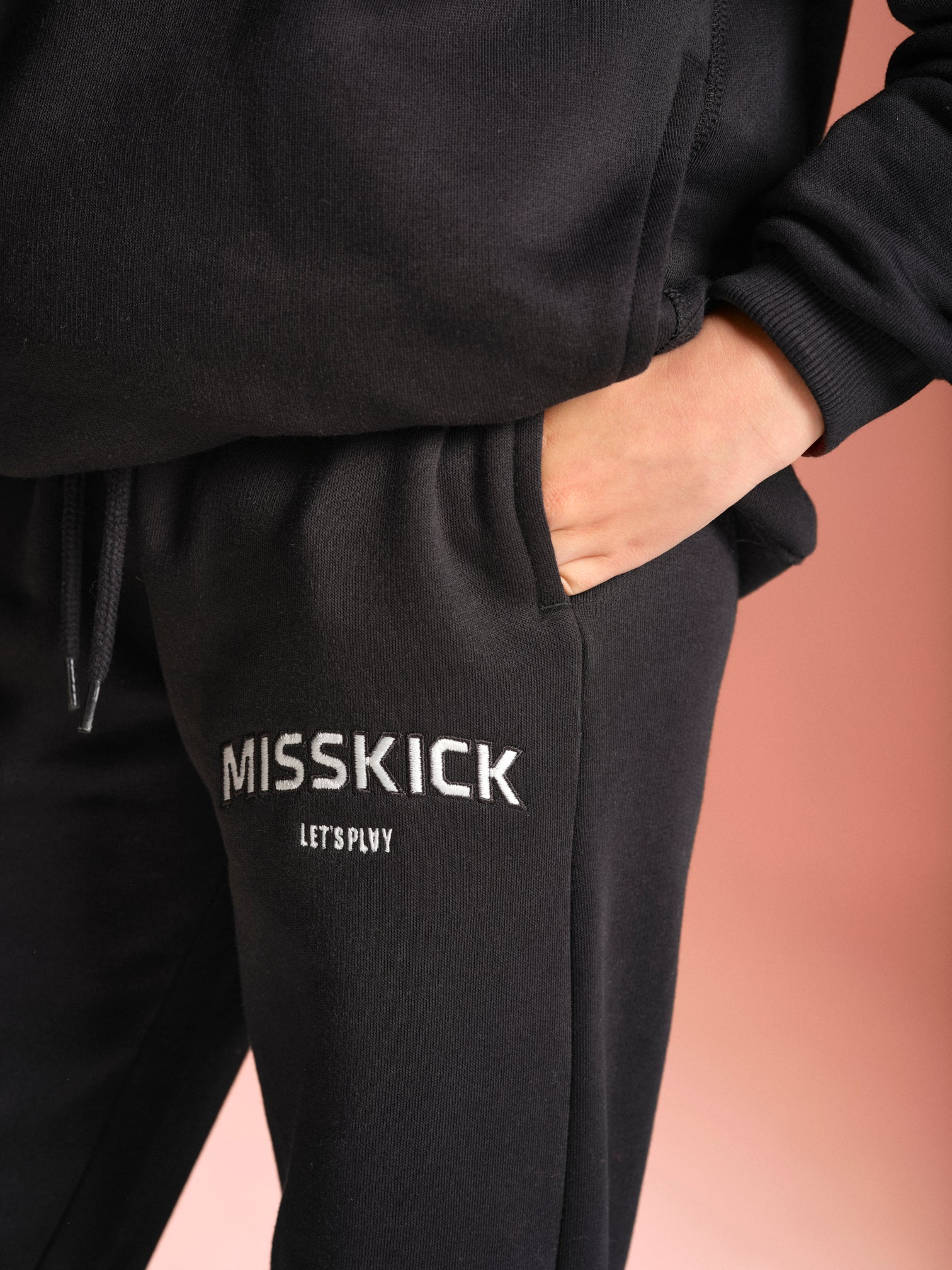 MissKick girls olivia jog pant black logo detail