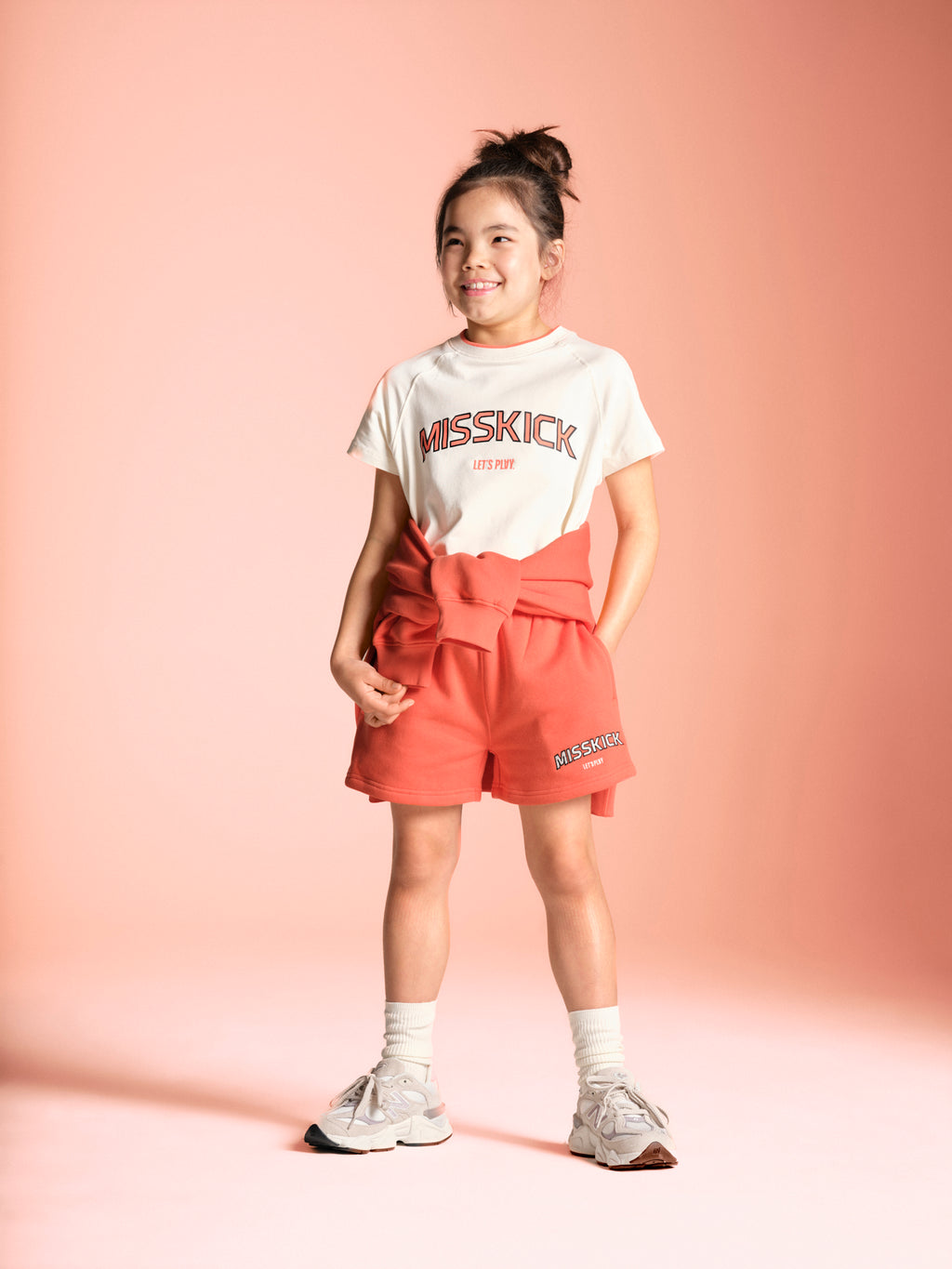 Misskick Willow Shorts Coral matching outfit 