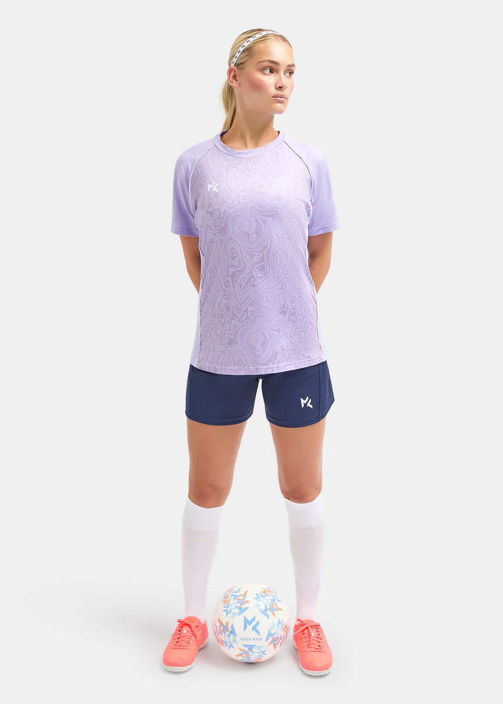 Laurel T-Shirt And Short Set Lavender/Navy