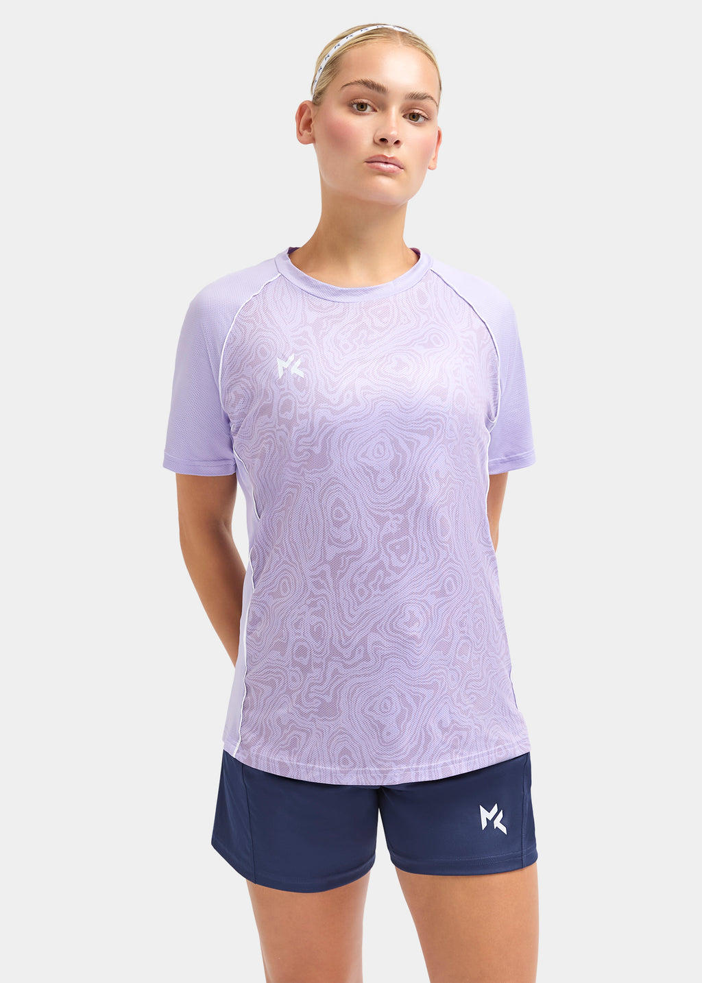 Laurel T-Shirt And Short Set Lavender/Navy
