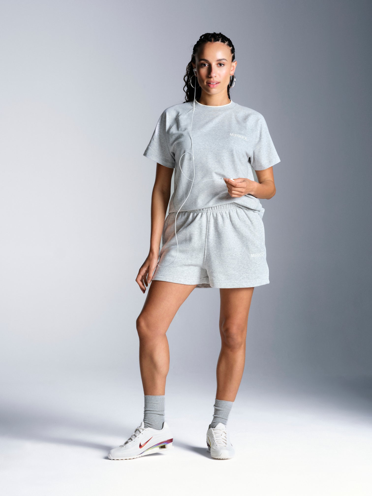 Arbitro T-Shirt - Light Grey Marl/Off White