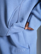 misskick blue medias hoodie thumb hole detail
