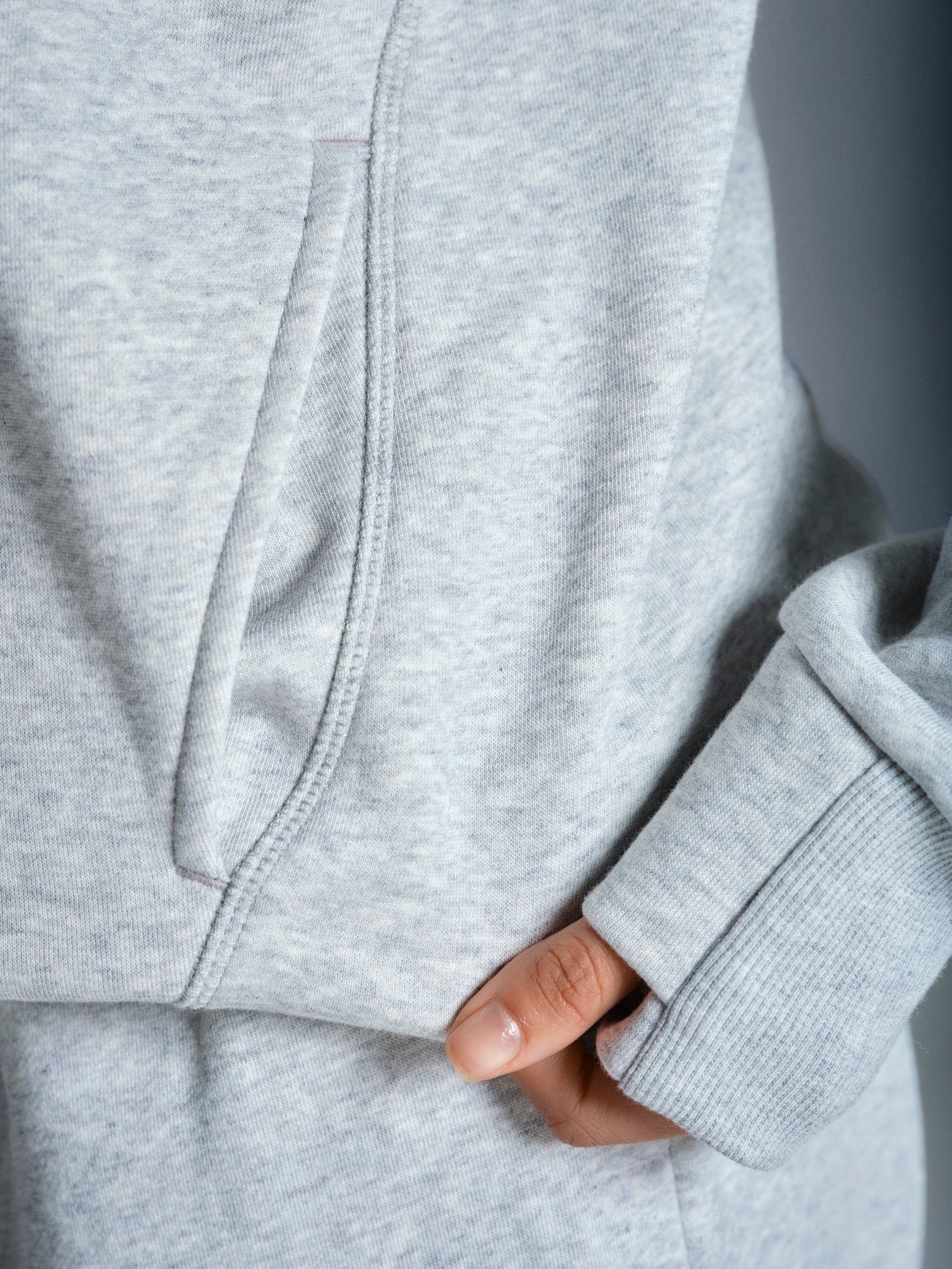 Misskick grey hoodie thumb details 