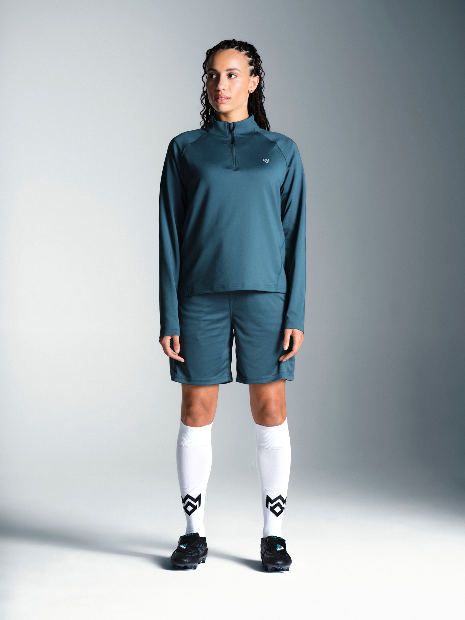 Calcia 1/4 Zip Top - Teal