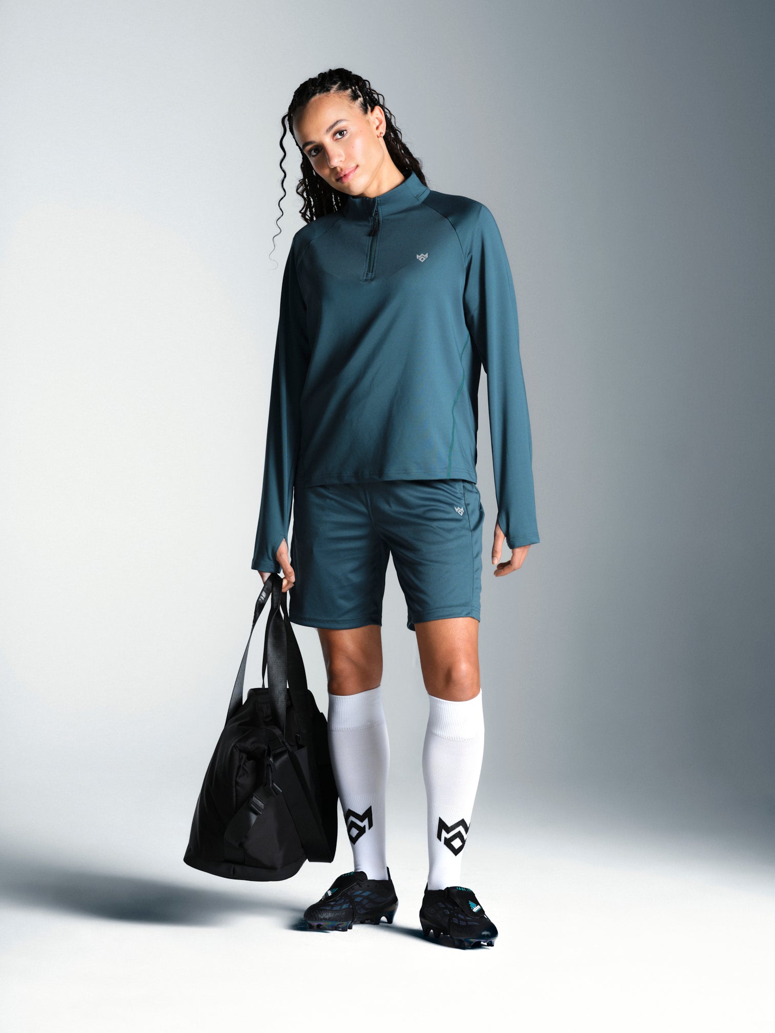 Calcia 1/4 Zip Top - Teal