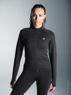 Misskick vittoria seamless full zip jacket black front