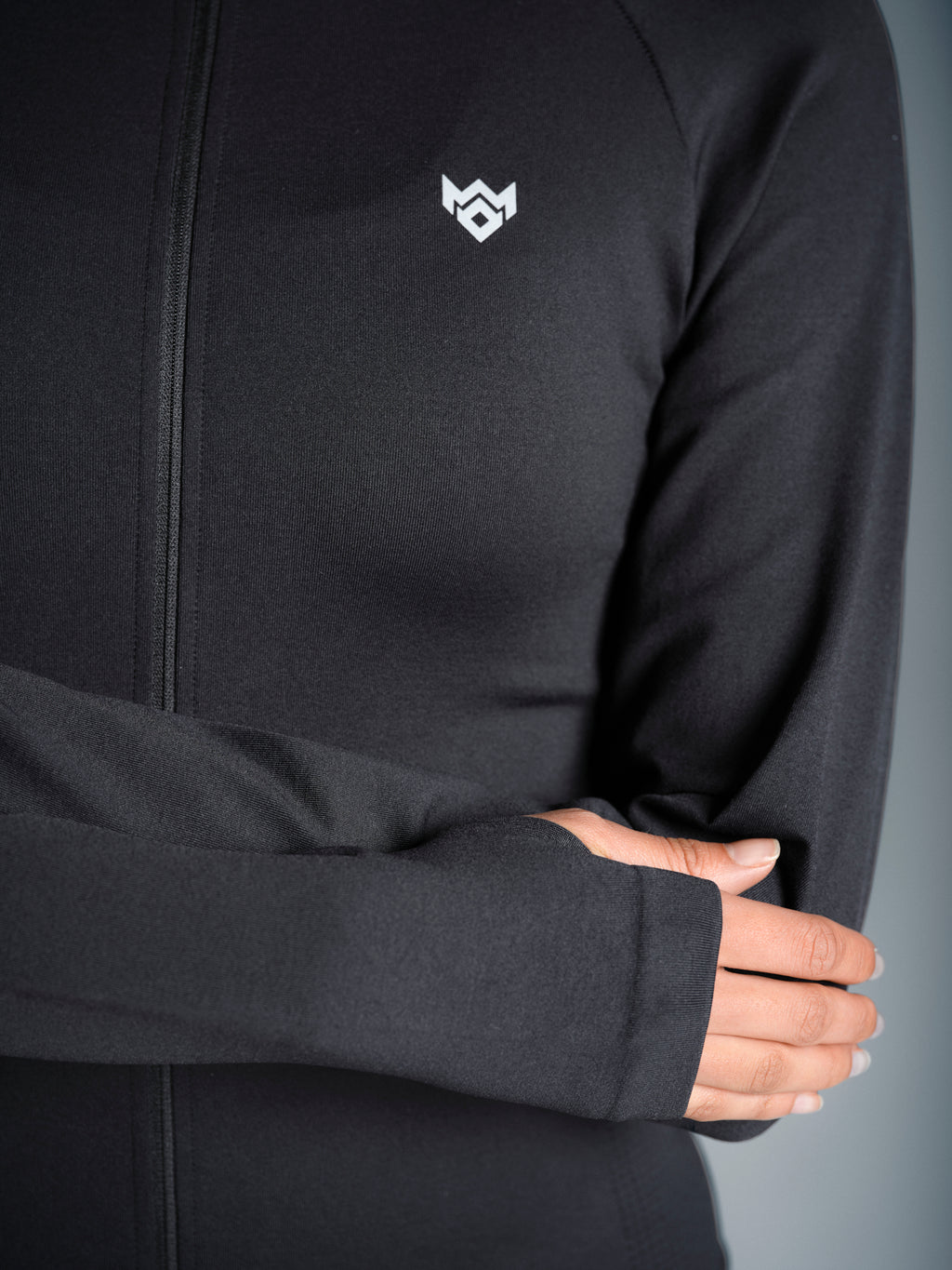Misskick vittoria seamless full zip jacket thumb hole detail