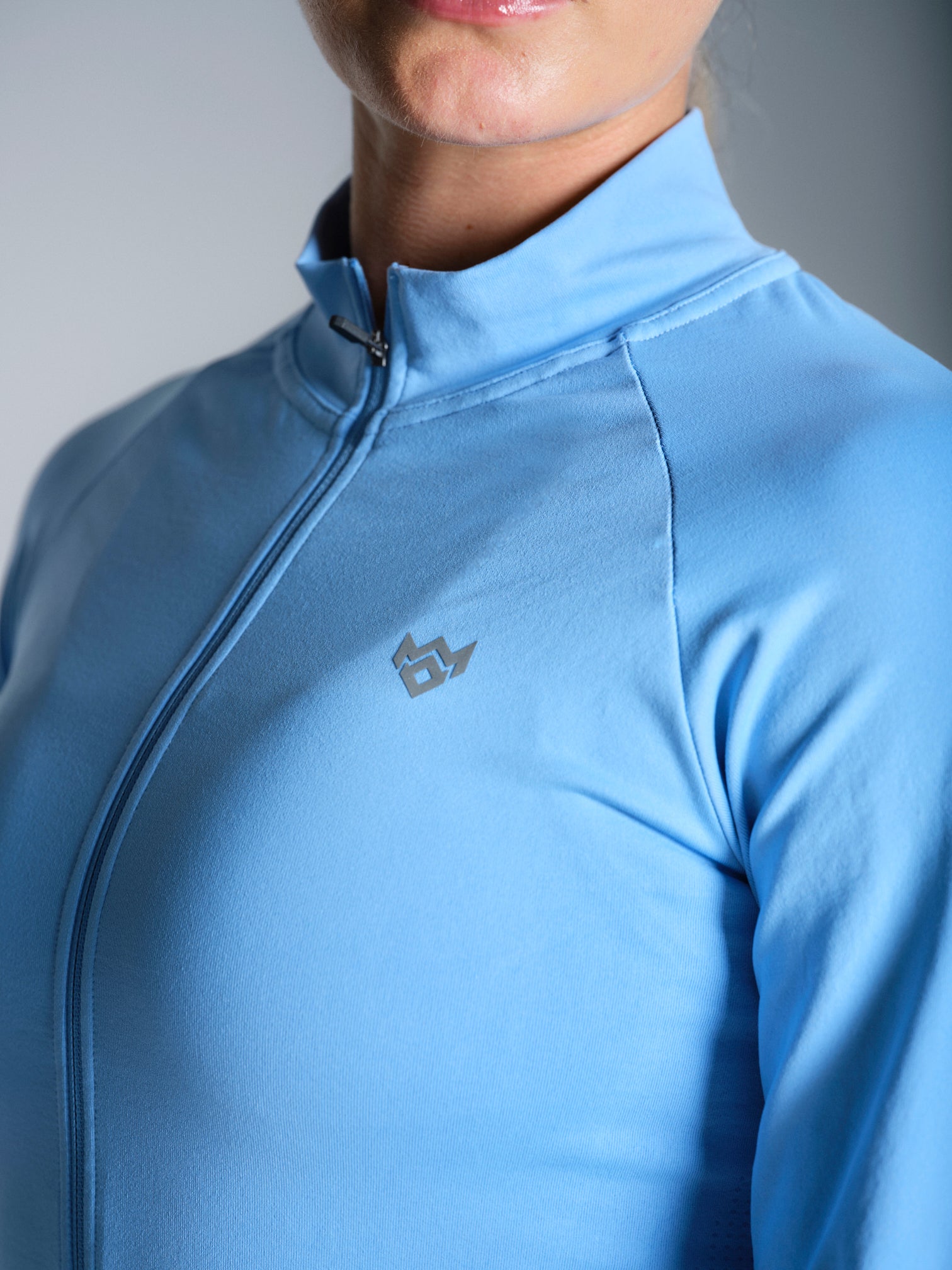 Misskick vittoria seamless full zip jacket blue logo detail