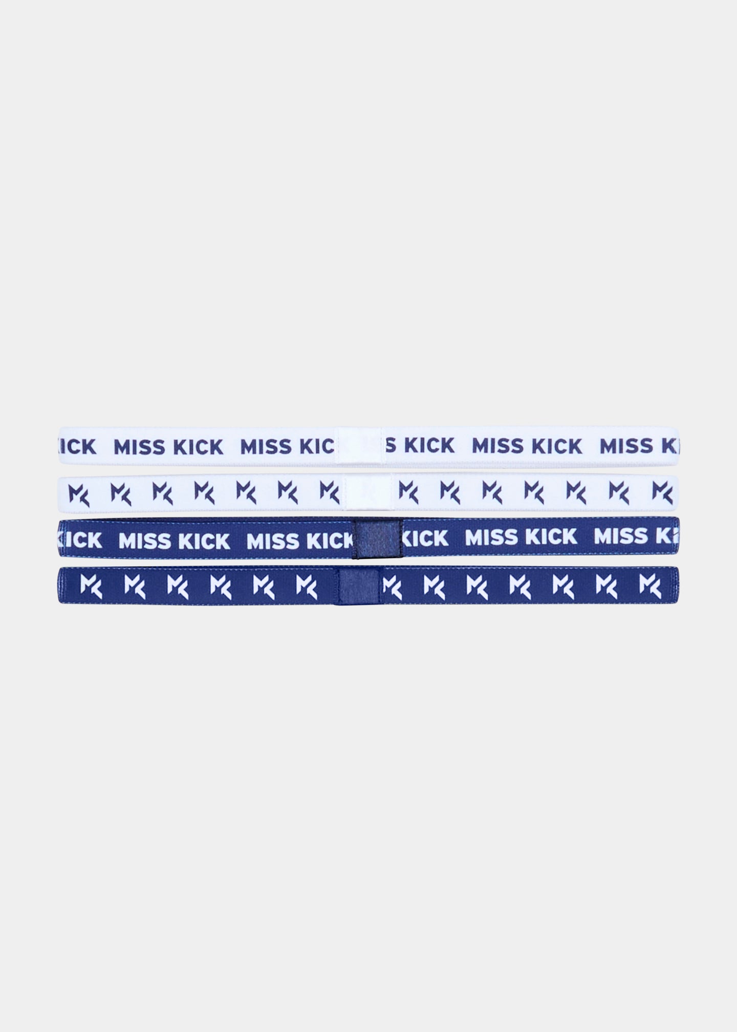 Jayne 4 pack Headbands Dark Blue/White