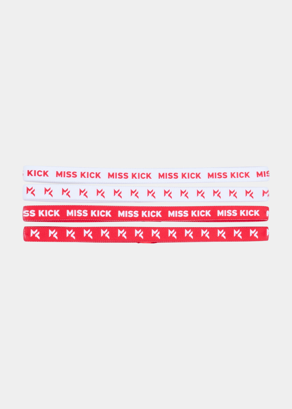 Jayne 4 pack Headbands Red/White