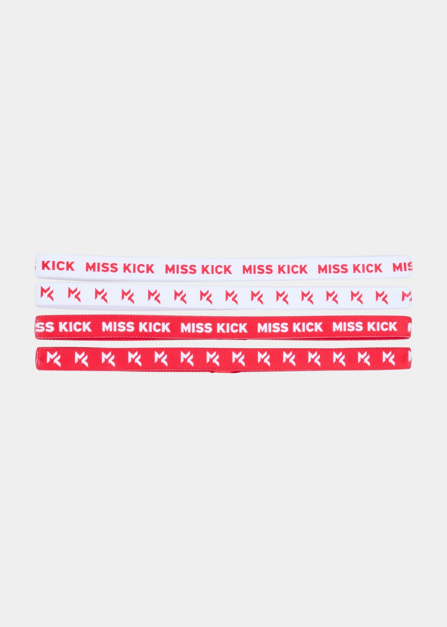Jayne 4 pack Headbands Red/White