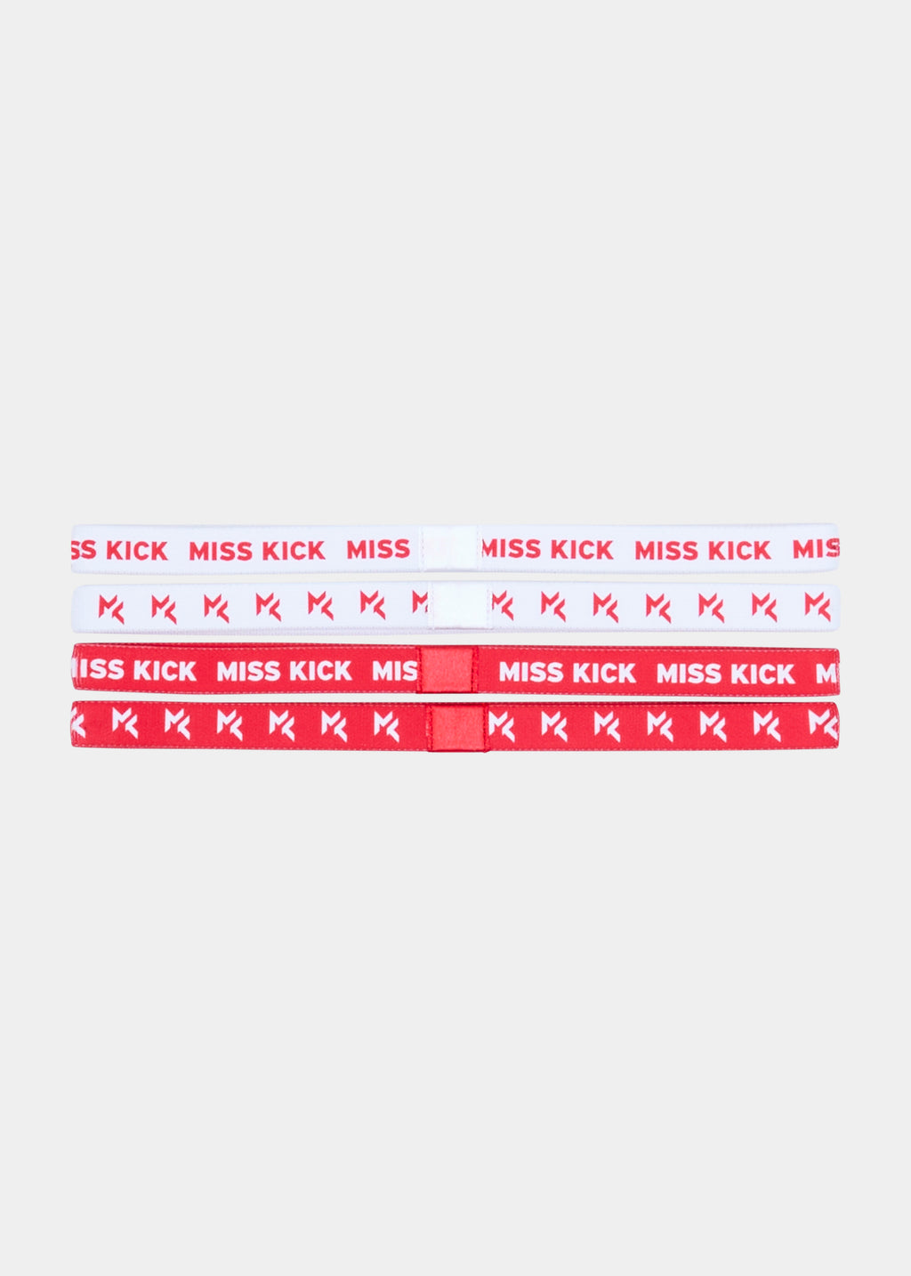 Jayne 4 pack Headbands Red/White