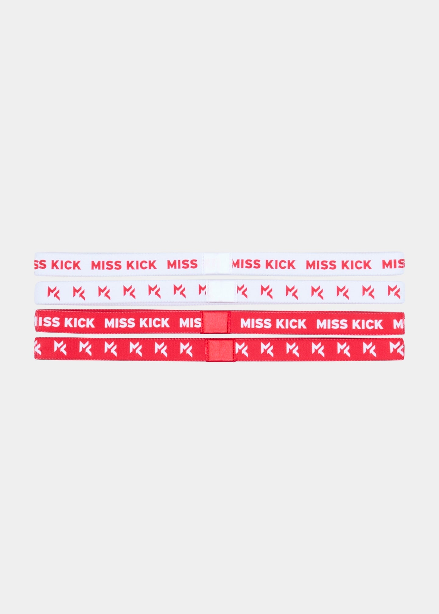 Jayne 4 pack Headbands Red/White