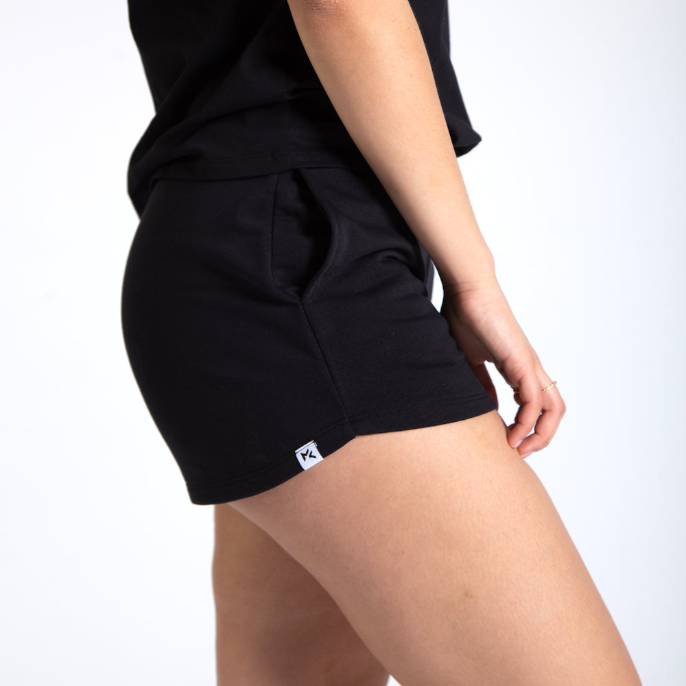 Women's Fleece Shorts Black – MISS KICK