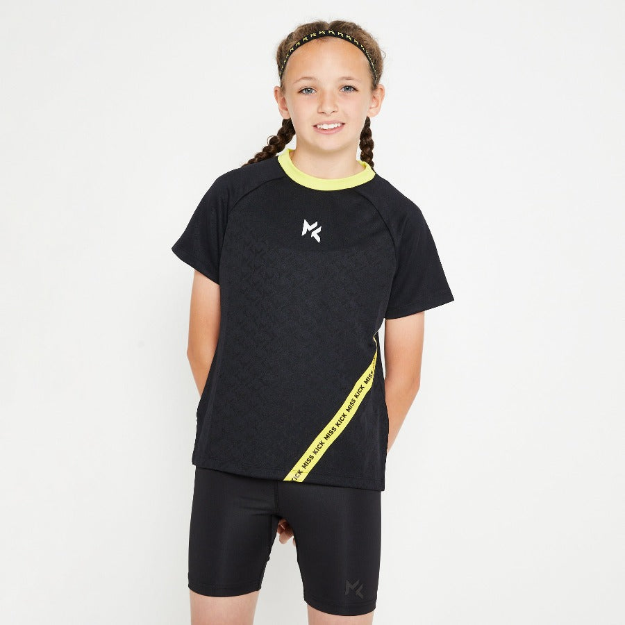 Girls Football Base Layer Shorts Black MISS KICK