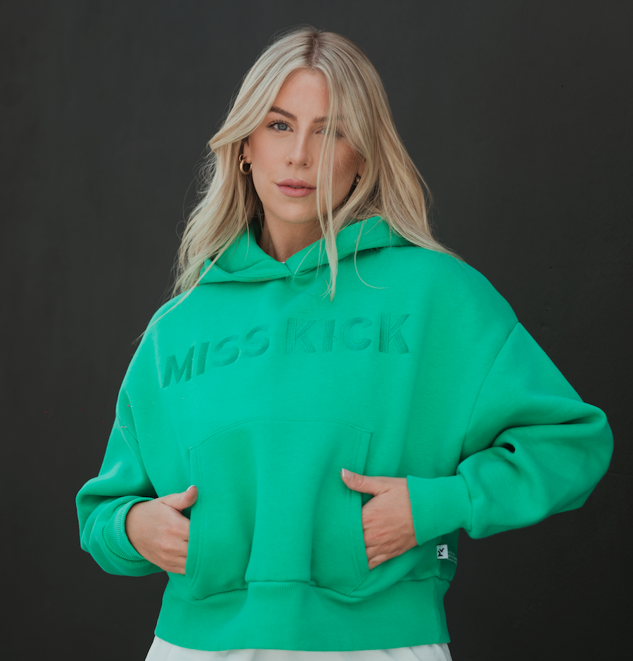 Bright green sales hoodie women's